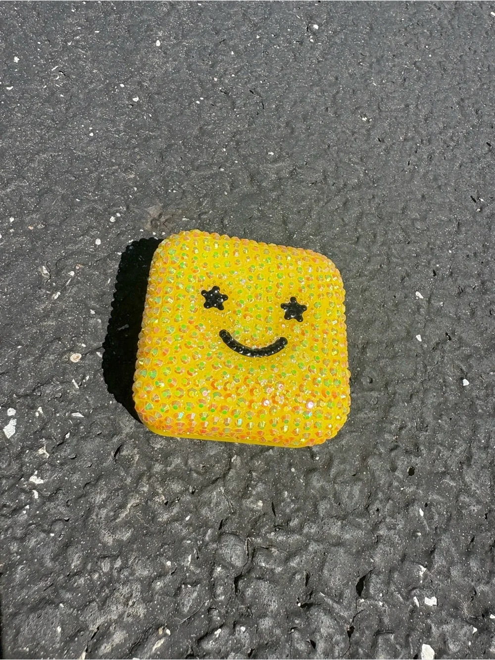 Yellow Bling Star Face Case